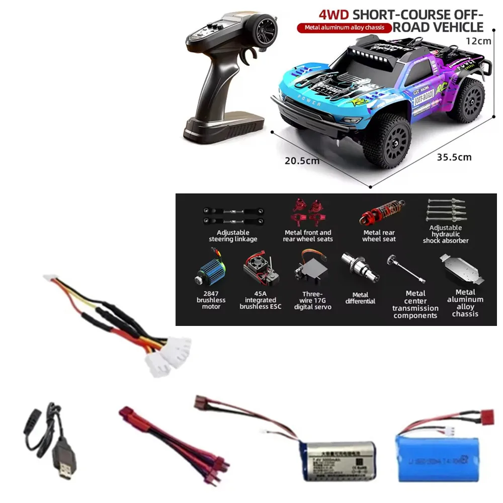 7.4v 1500mAh 3000mAh Battery /T-plug /3in1 Cable Suitable For: JJRC Q130-C RC Car Spare Battery Q130-C Battery Accessories