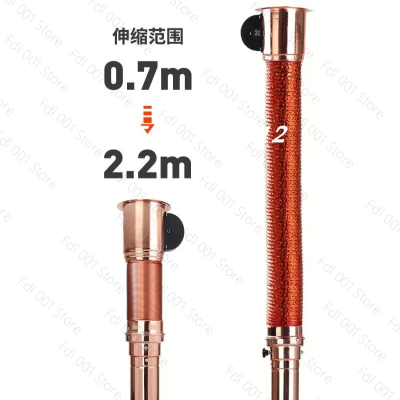 Korean barbecue telescopic exhaust Commercial barbecue shop exhaust BBQ stretching ventilation pipe with fan smoking cover