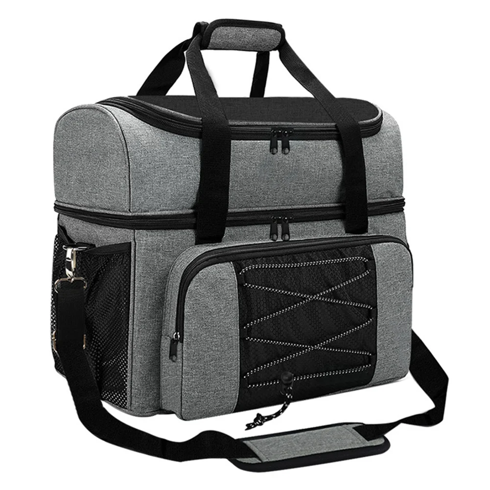 Bowling Bag,Bowling Tote golf and Padded Divider for Double Ball Pair of Bowling Shoes-ABWY