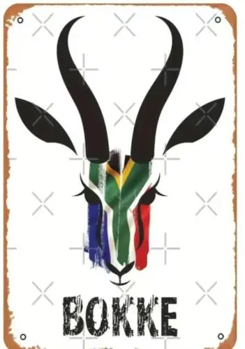 SPRINGBOKS RUGBY SOUTH AFRICA METAL TIN SIGN 