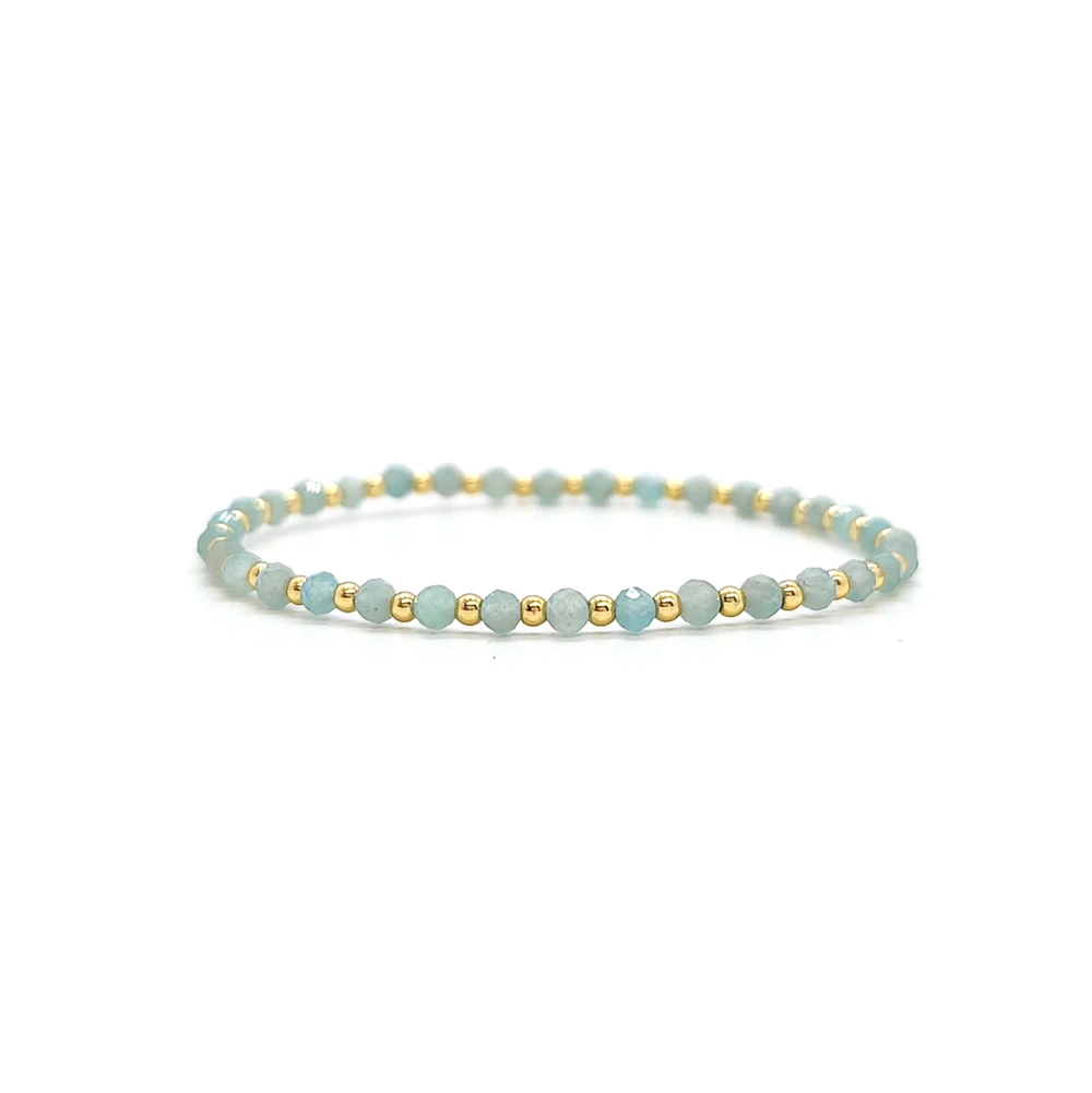 Vlen Boho-Perlenarmband für Damen, bunte Stretch-Armbänder aus Naturstein, trendige Mode, zierlicher Schmuck, Sommer, Strandurlaub – Detail 13