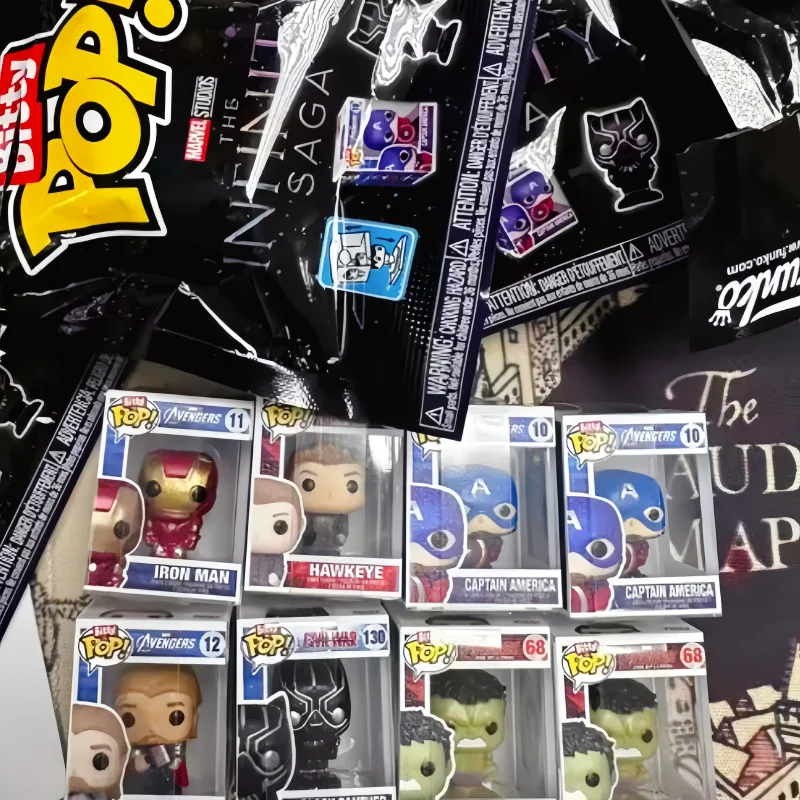 Funko Pop Bitty caja ciega Los Vengadores Marvel Mini muñeca de acción modelo Iron Man Pantera Negra muñecas de vinilo decoración coleccionar juguete