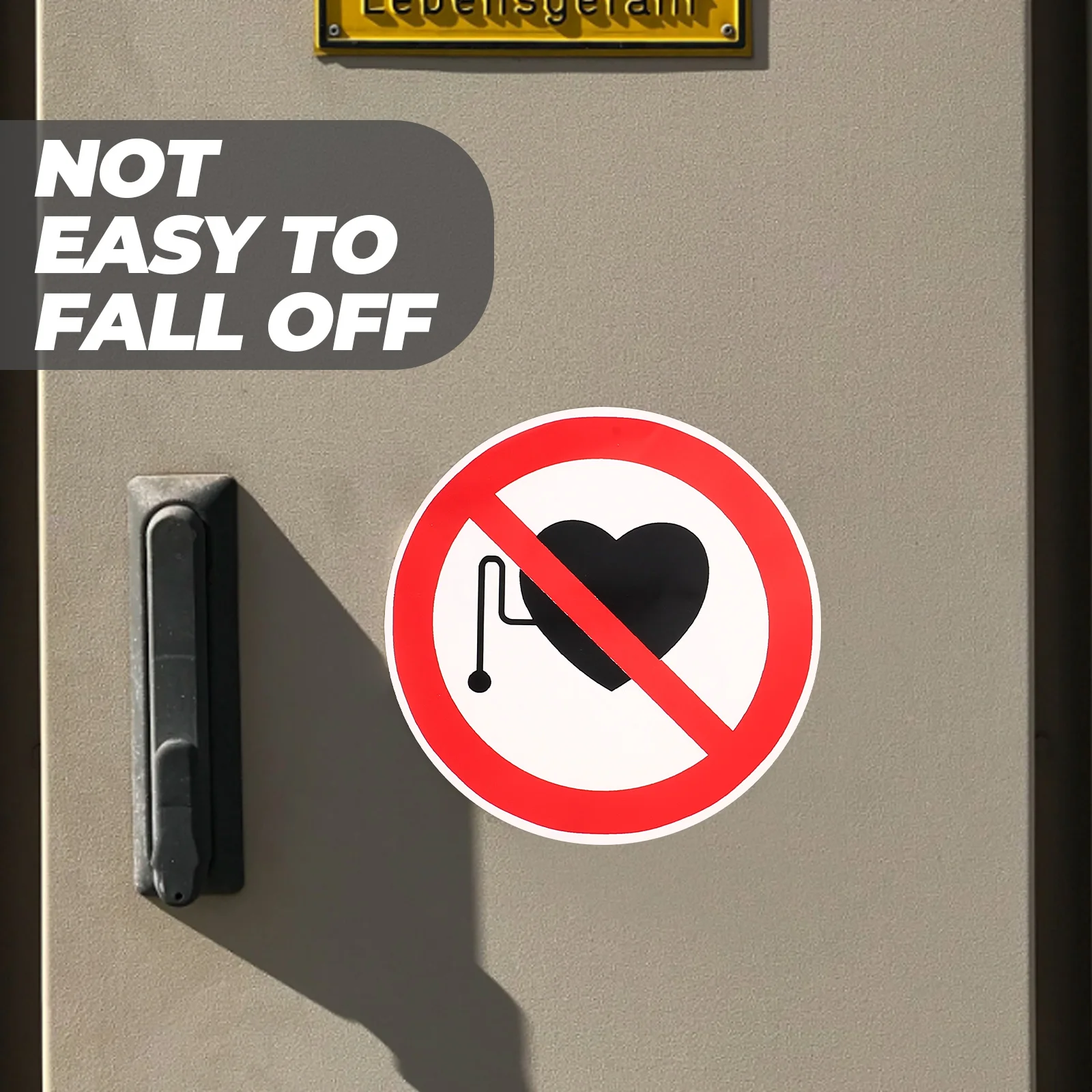 3pcs 3 Round Sign Sticker Self Adhesive Security Caution Sign Stickers Vinyl Safety No Machine Decals Traffic Signs