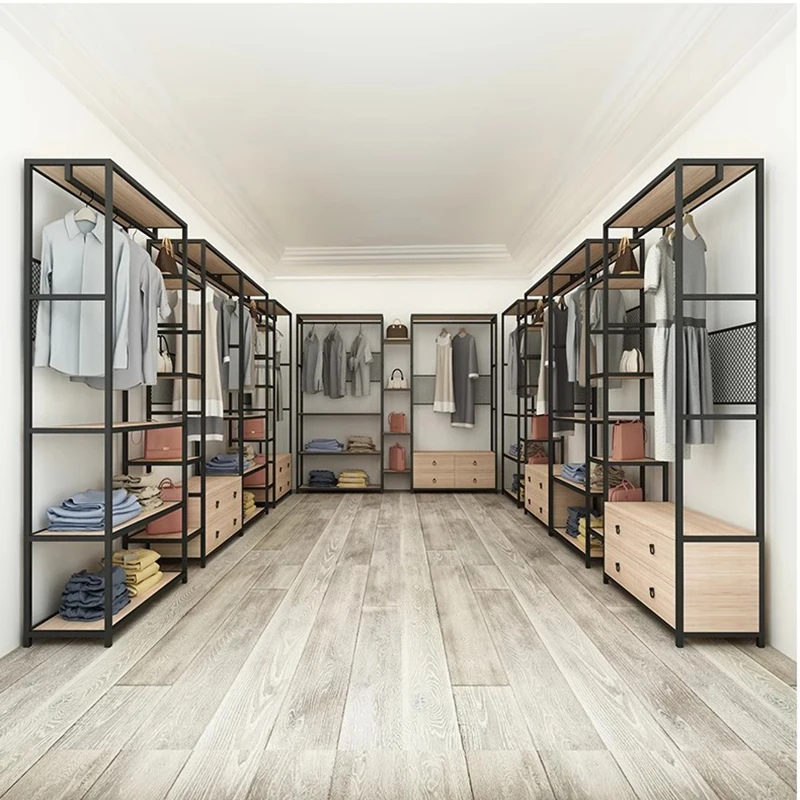 Bedroom Household Clothing Hanger Stand Nordic Rack Floor Storage Clothing Rack Display Cabides Para Roupa Hall Furniture