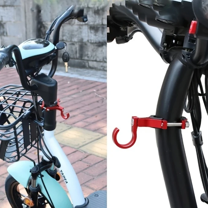 No‑Drill Heavy‑Load Helmet Storage Hook, Universal Single Front Hanger for Motorcycle E‑Bike Scooter Bike