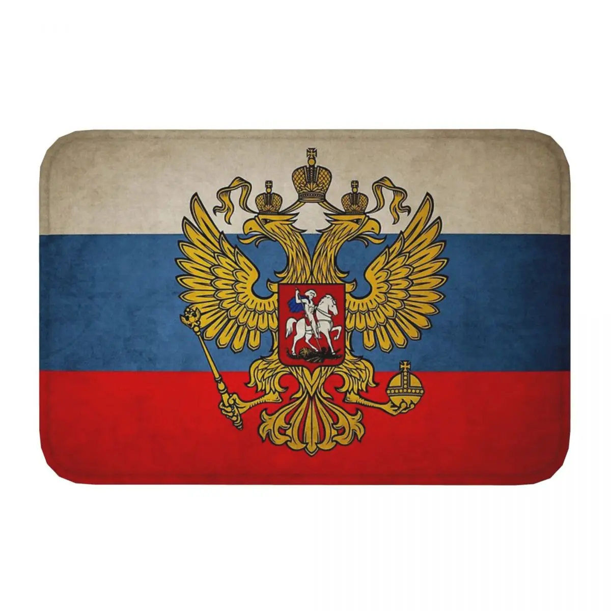 National Flag Bathroom Mat Antique Distressed Vintage Banner Russia Imperial Russian Doormat Kitchen Carpet Balcony Rug Home