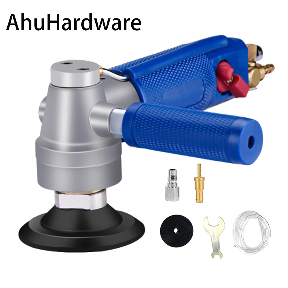 AhuHardware Air Pneumatic Sander Water-feed Mill Wet Polisher Tool Machine 4300rpm for Marble Quartz Granite Stone Polishing