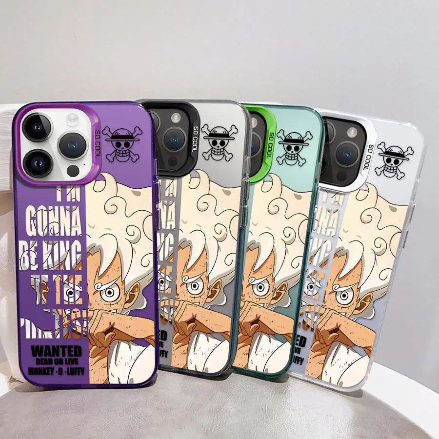 Casing Ponsel untuk iPhone 17 16e 11 12 13 Pro Max 14 15 16 Plus Soft Shell Ones Pieces Anime