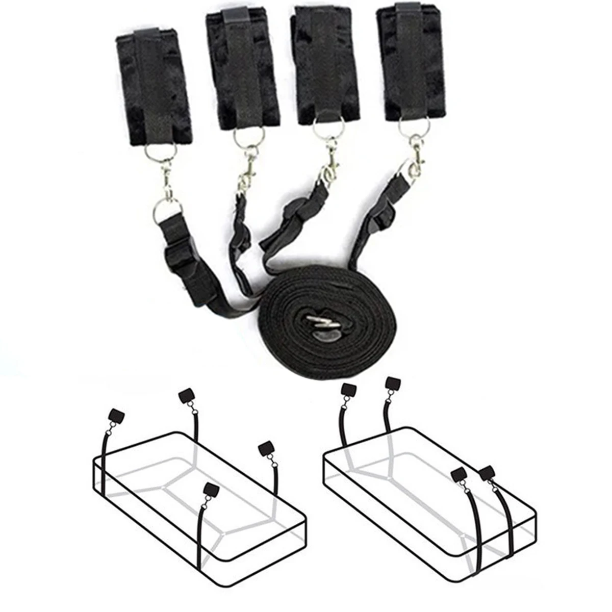 الكبار السرير لعبة الجنس BDSM تكبيل ضبط النفس مفتوحة الساق الكاحل الأصفاد عبودية التروس مثير الكبار الإناث القيود لعبة الجنس SM الرقيق اللعب