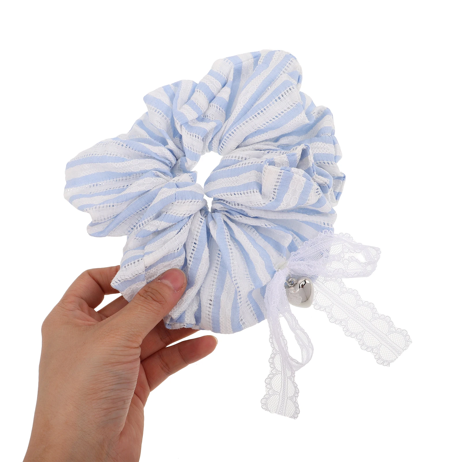 

Stripe Lace Hair Accessories Korean Style Soft Scrunchies for Women Fresh Elastic Hair Bands Big Rope Hairstyling