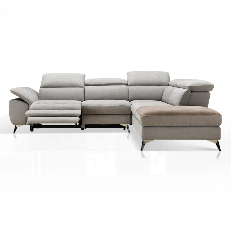 

-Fabric Sectional European Design Sofa L Shape Furniture Living Room Modern Style Recliner Couch With Storage Sofa Set