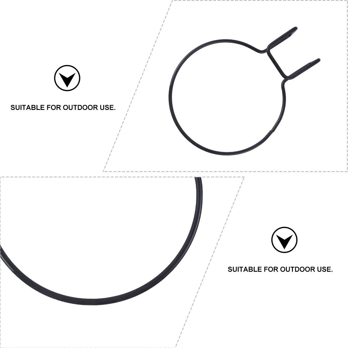 2 قطعة شرفة دائم اناء للزهور قوس سهلة التركيب نبات الحديد شماعات جدران داخلي في الهواء الطلق أصحاب وعاء النبات شماعات جدران #5