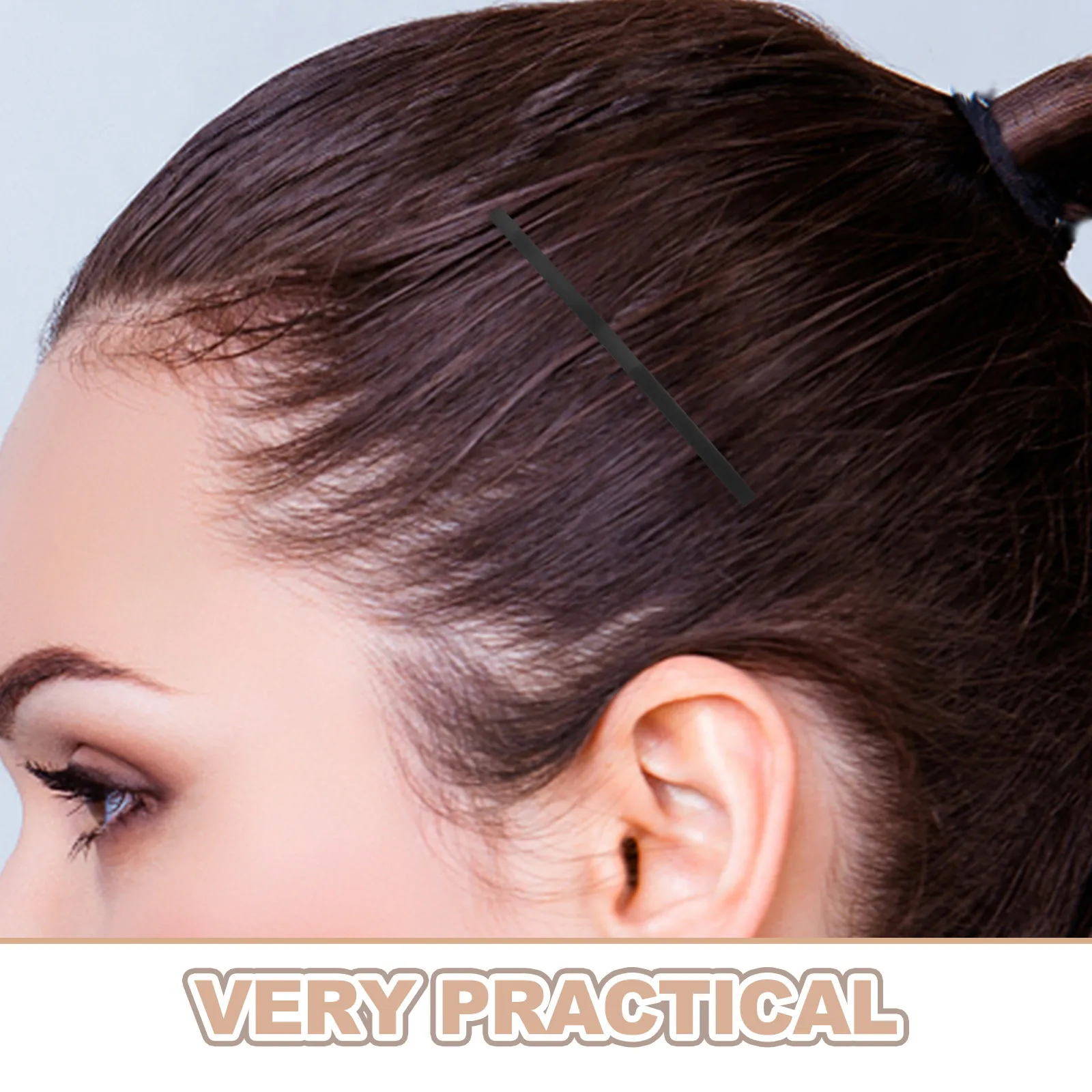 100Pcs Black Metal Curved Bobby Pins 3.34 Inch Jumbo Hair Clips Non-Slip for Long Thick Hair Updos Chignons French Styling