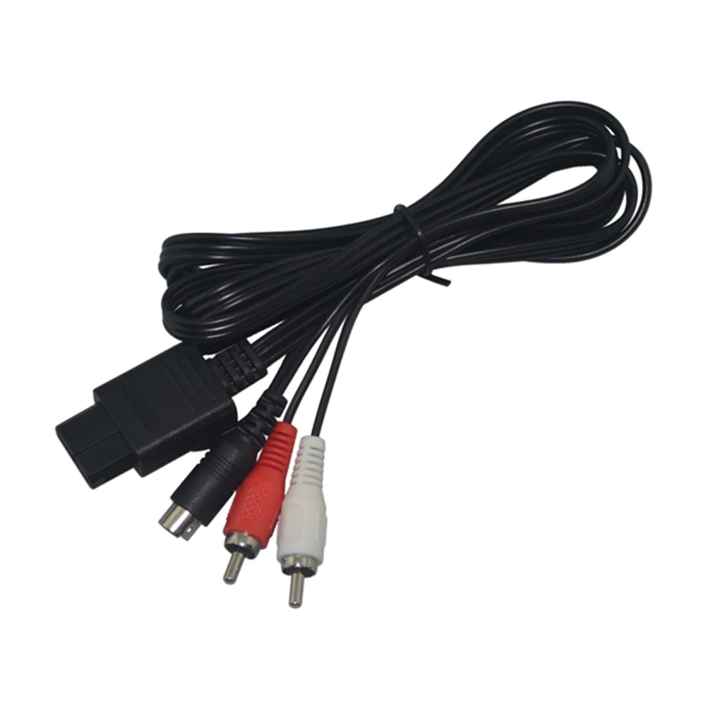 

100PCS S-Video Cable 2RCA AV Cord cable for N64 for SNES for GameCube GC