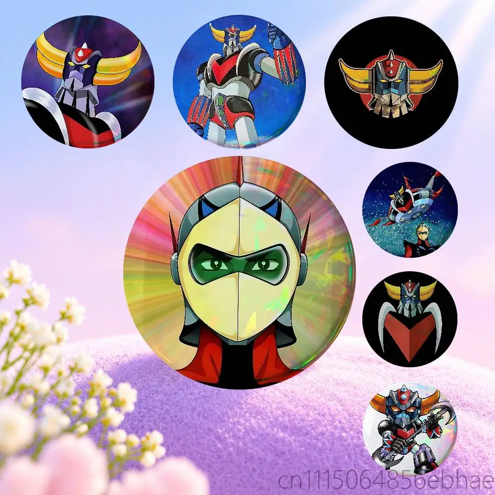 FOR UFO Robot Grendizer Goldorak Badges Tinplate Soft Button Pin Brooch Metal Badge Custom Jewelry Accessories Hat Bag Lapel
