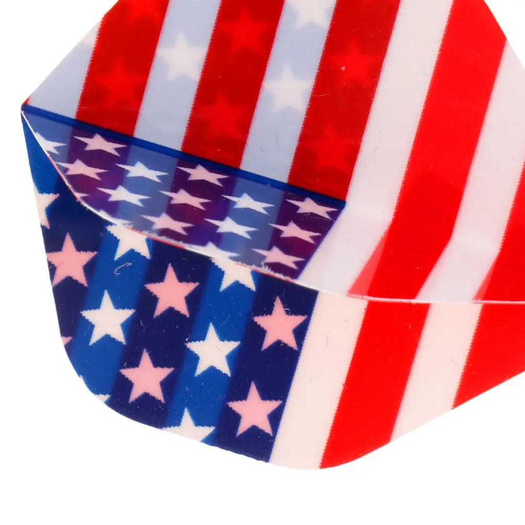 Tear Resistant PET Dart Flights Professional Darts Accessory National Flag Design for Darts Board Surround