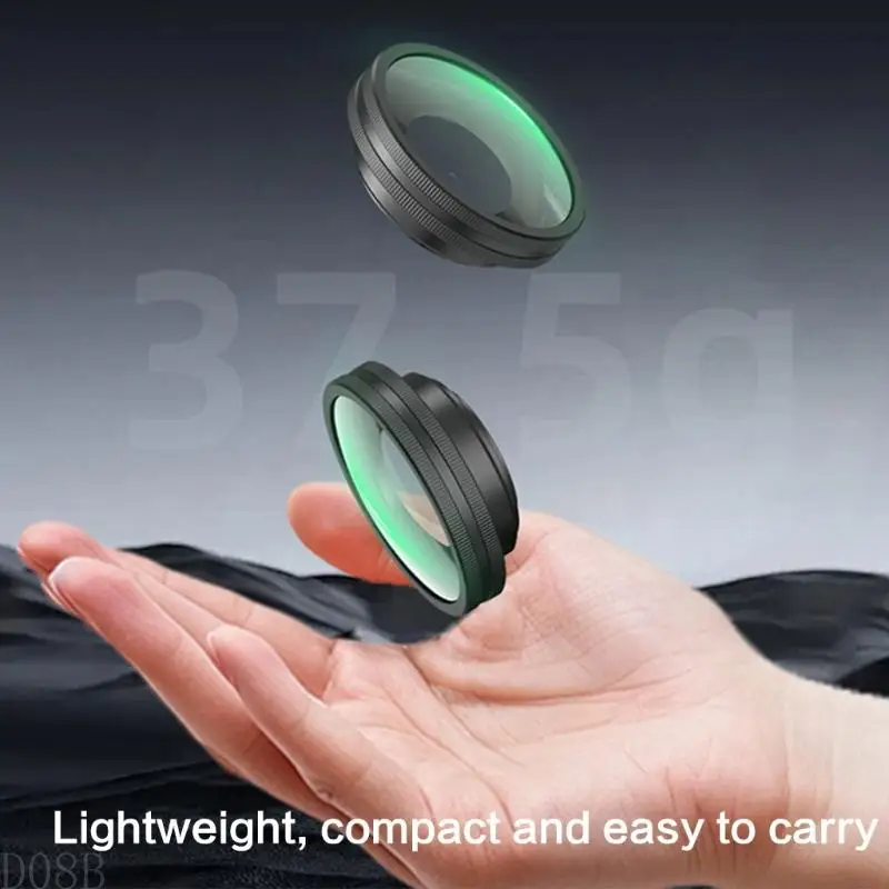 D08B Водонепроницаемый аксессуар для камеры с широкоугольным объективом с углом обзора 180°, портативный портативный для Action