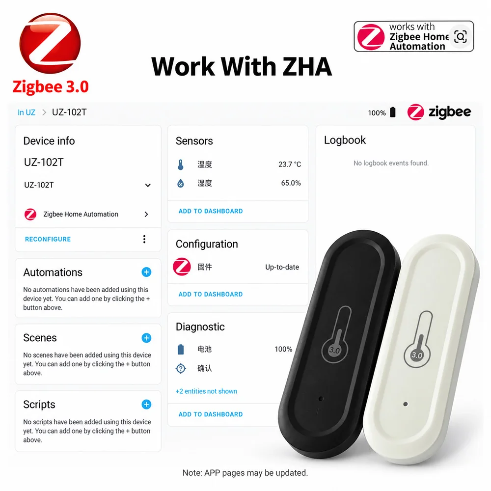 IP65 Waterproof Temperature Humidity Sensor Zigbee Hygrometer Smart Home APP Monitoring Works With Alexa Zigbee2MQTT