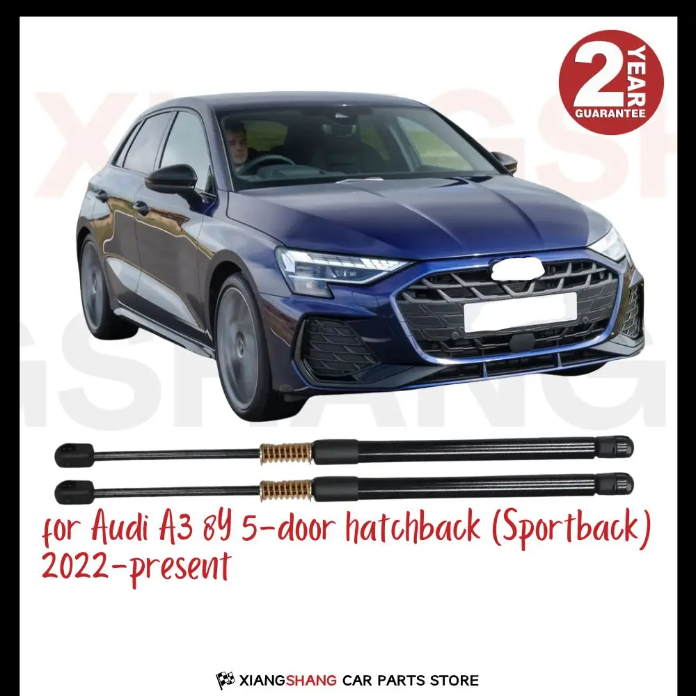 

2pcs Rear Tailgate Damper for Audi A3 8Y 5-door hatchback (Sportback) 2022-present WITH SPRING Trunk Boot Gas Charged Gas Struts