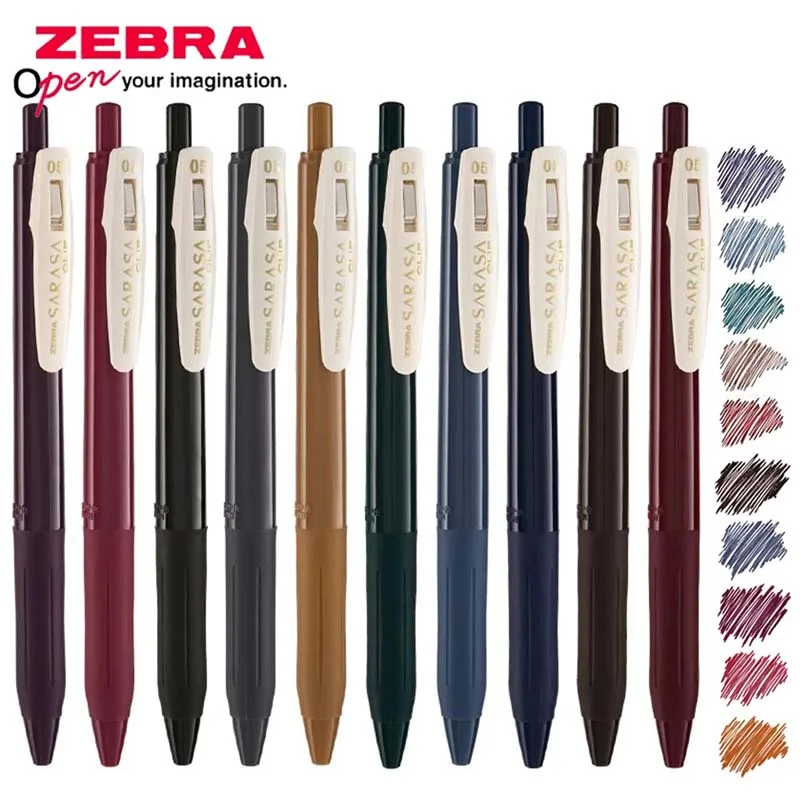 Japanese Zebra SARASA JJ15 Retro Gel Pens Press Color Neutral Pen Vintage Ballpoint For School Office Stationery Supplies