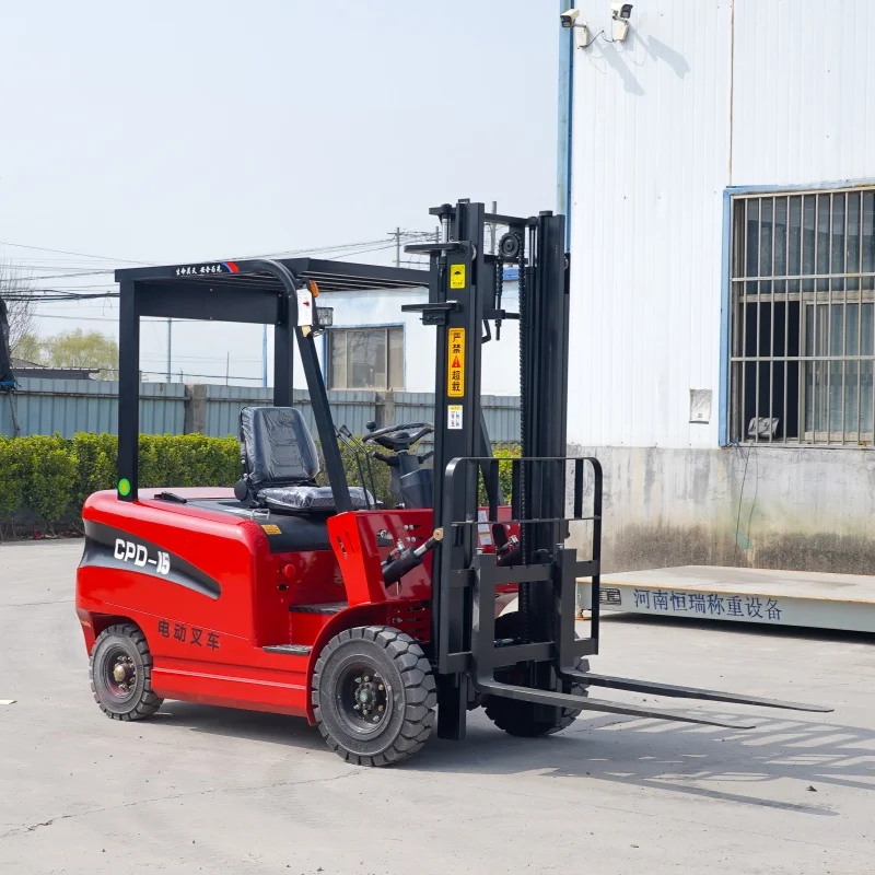1.5 Ton 4 Wheel Lithium Battery Electric Forklift Sturdy Factory Heavy Goods Transport Lift Vehicle
