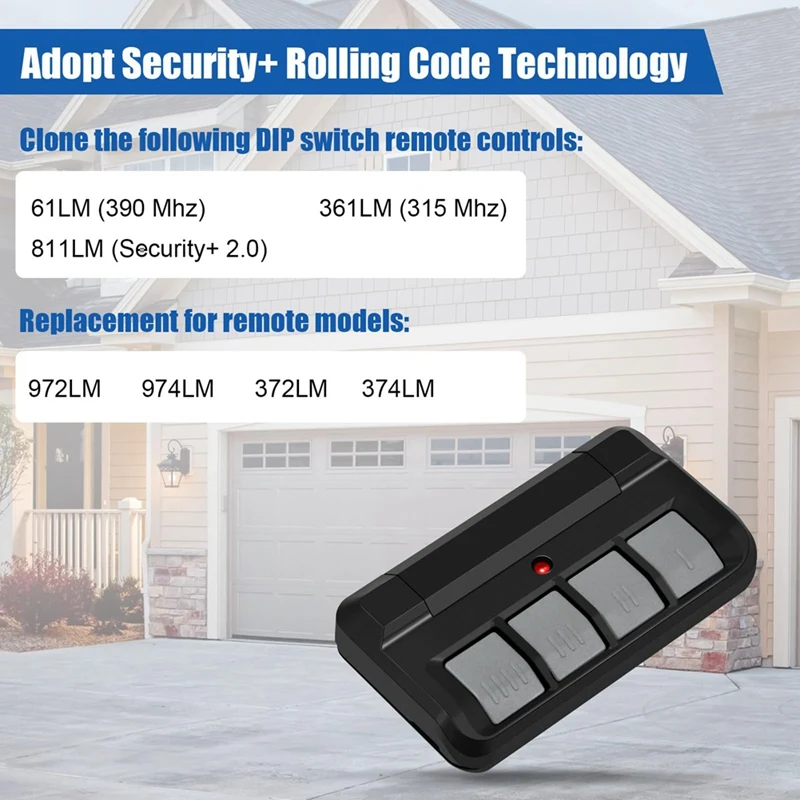 AEE7-2Pack 894LT Door Opener Remote Replaces 811LM 61LM 361LM Remote Learning Garage Remote Control Compatible For Liftmaster