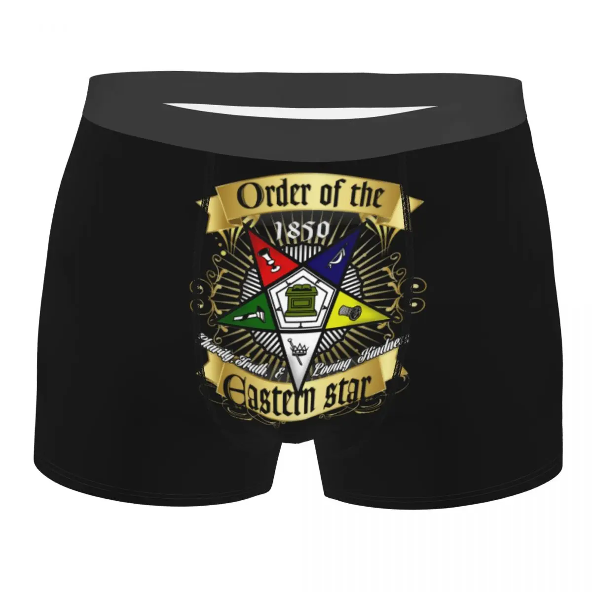 

Custom Cool OES Emblem Order Of The Eastern Star Boxers Shorts Panties Male Underpants Comfortable Briefs Underwear