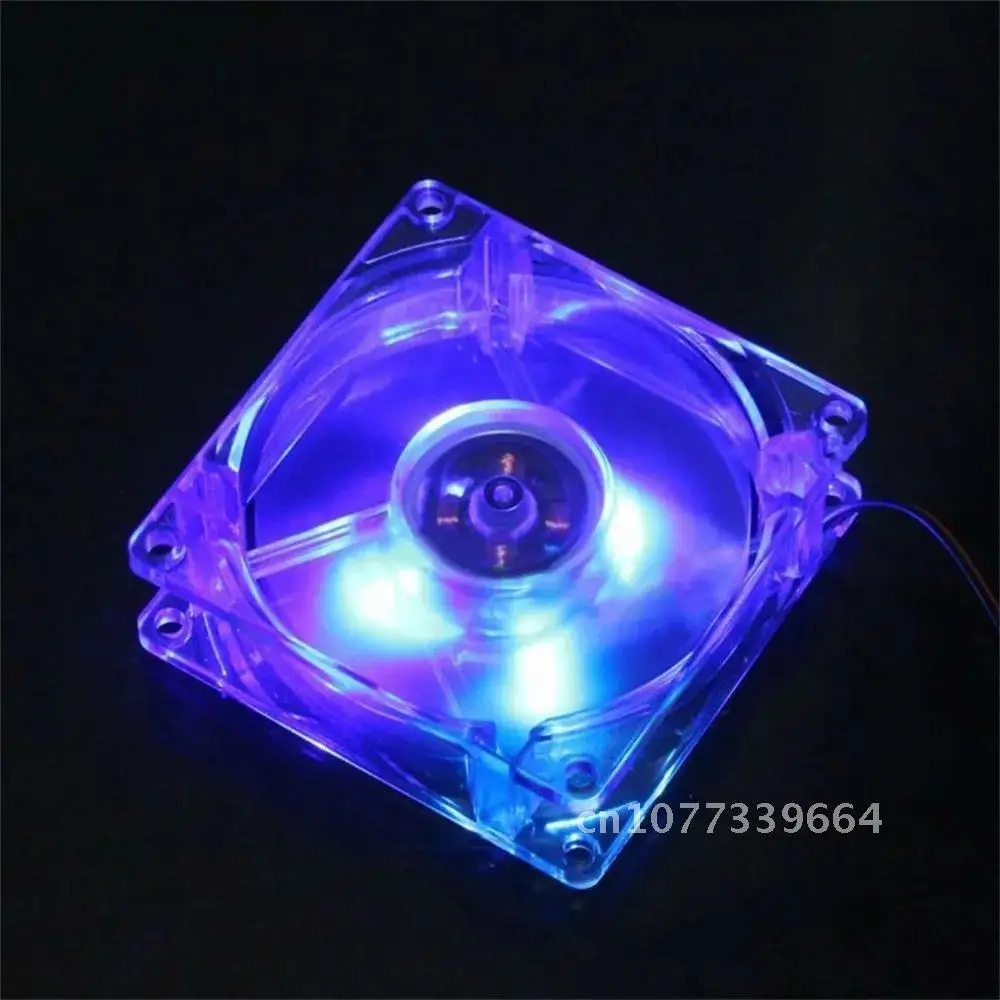 

80mm Silent LED Computer PC Fan 8025 Cooling Fan 12V LED Luminous Chass Computer Case Cooling Fan Mod Easy Installed