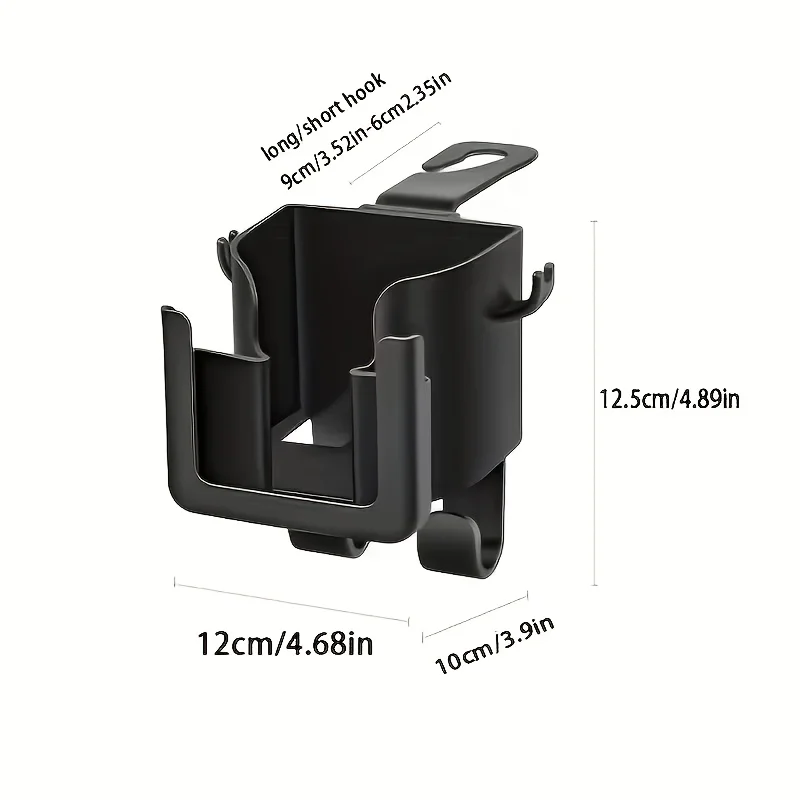 Multifunctional Car Seat Backrest Cup Holder Storage Rack with Phone Holder And Hooks Auto Space Saver - Cup Holder with Storage