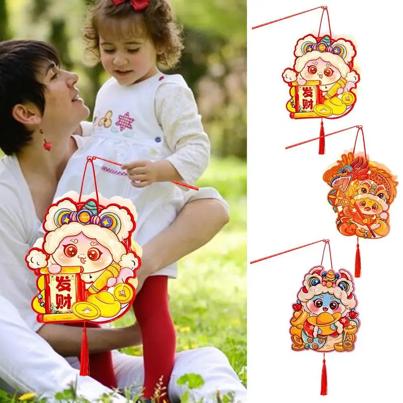 Chinese Lantern Material Kit 2025 Chinese Festival Lantern Kit Snake Year Chinese Lunar Year Lantern Festive Chinese Festival