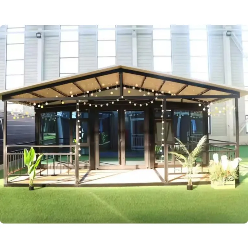 Custom-designed Spacious 30-foot Collapsible Container Homes Luxury Folding Villas with Optional Sloping Roofs and Terraces