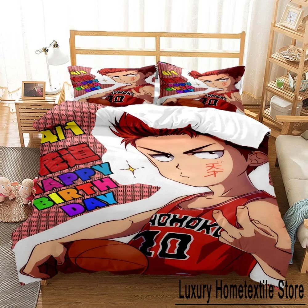 Slam Dunk Digital Print Polyester Bedding Sets Covers Boys Bed Linen Set For Teens Bedding Set Bed Comforter Set