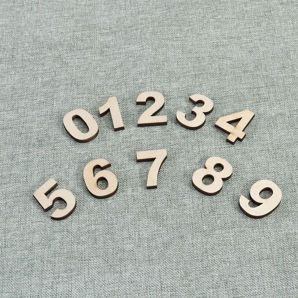 

36 Pcs Wooden Alphanumeric Stickers Letter Alphabet Slices DIY Accessories Decoration