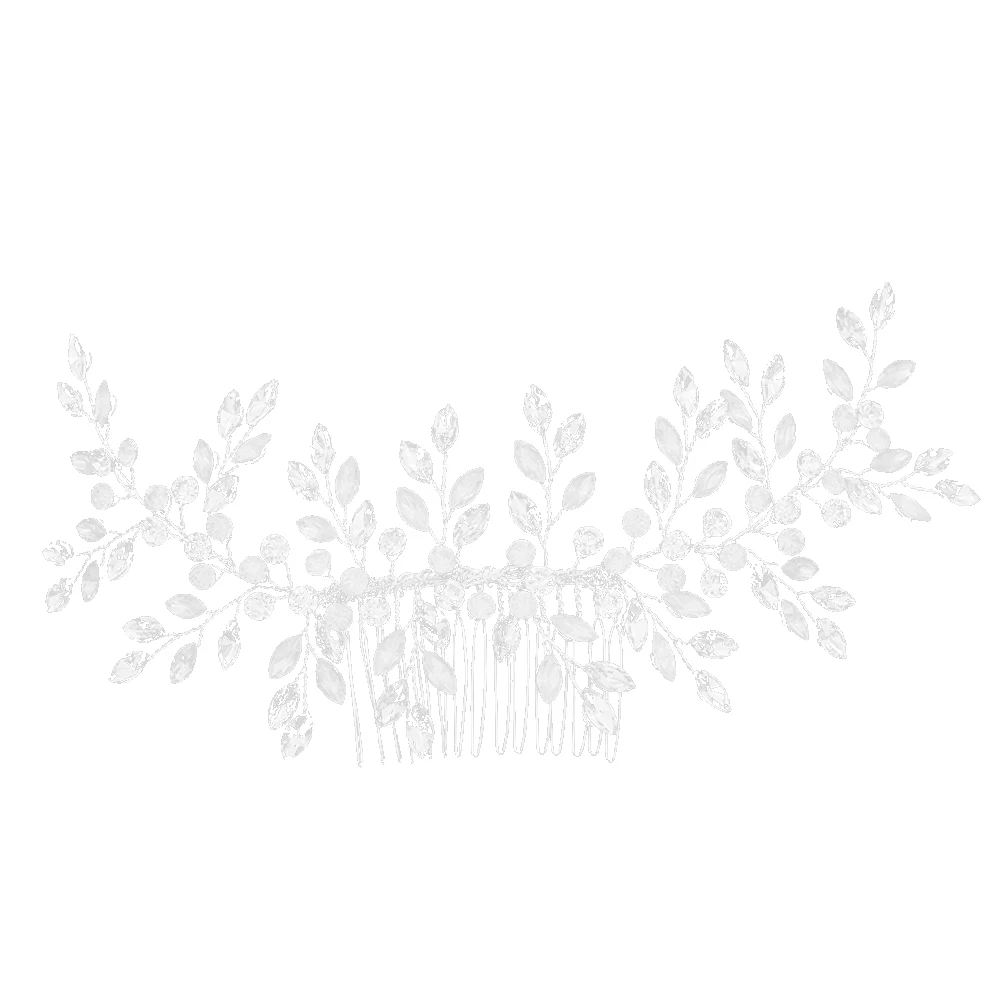 

Rhinestone Hair Comb Vintage Bridal Accessory Wedding Party Crystal Design Leaf Style Copper Wire Special Occasions Hair Pin