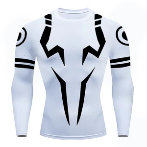 3D Print Athletic Compression Shirts for Men, Quick Dry T -Shirts, Gymnasium Training Tops, Fitness Skirts, Anime Rash Guard 10 Main Sales Men's 3D Shirt - №3