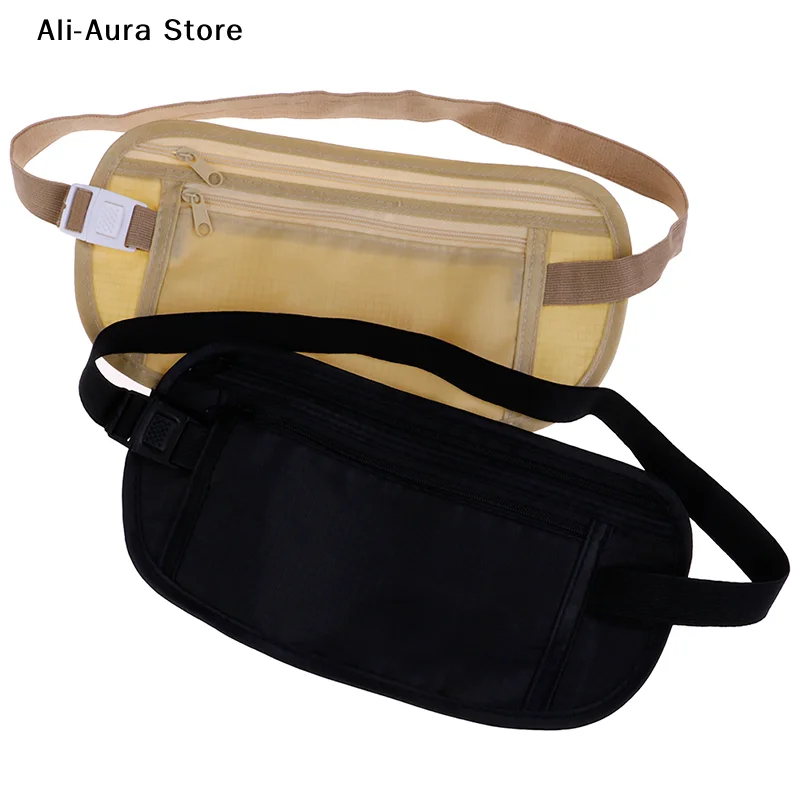 1Pcs Travel Money Belt Hidden Waist Security Wallet Bag Passport Pouch ID Holder