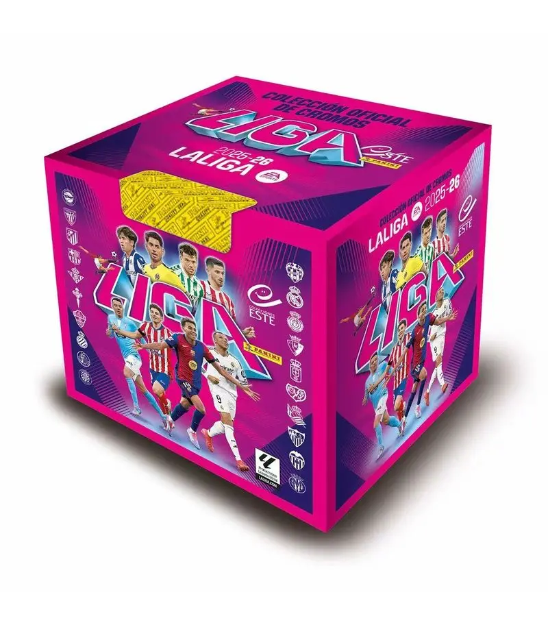 Segunda edición - pegatinas panini para la liga oriental 2025-2026 - colección de pegatinas oficiales (caja de 50 sobres)