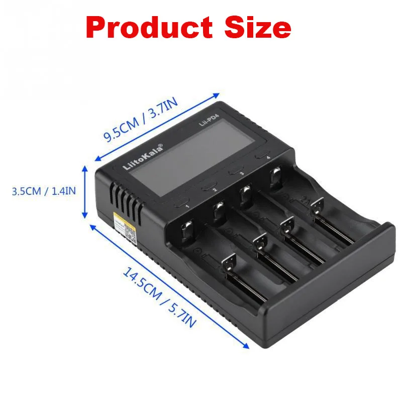 LiitoKala Lii-PD4 ЖК-умное зарядное устройство для литий-ионного аккумулятора 3,7 В 18650 18350 18500 21700 20700B 10440 26650 1,2 В NiMH/Cd AA AAA SC
