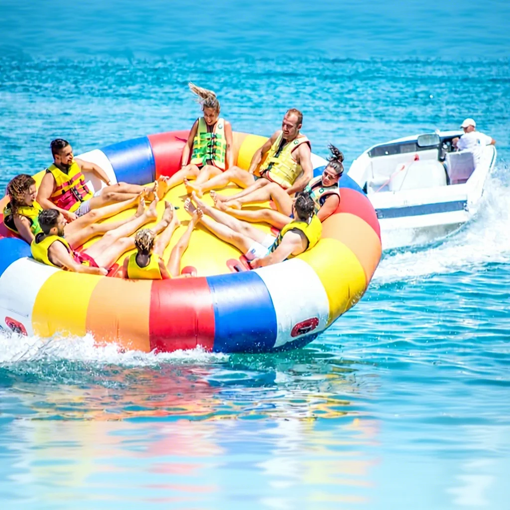 

Water Toy New Design Inflatable Rotating Water Toys Disco Boat Towable Tube Inflatable Rotating Towables Boat