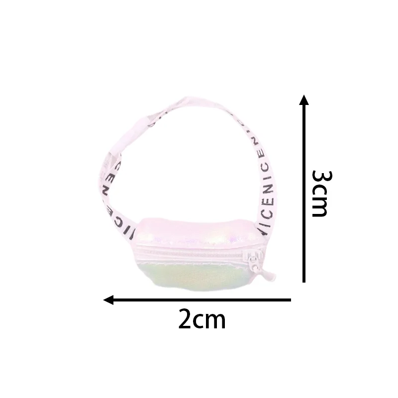 Odpowiednie akcesorium dla lalek Labubu 17 cm - saszetka biodrowa w różnych kolorach, kolorowa torba z efektem gradientu, prezent dla dzieci.