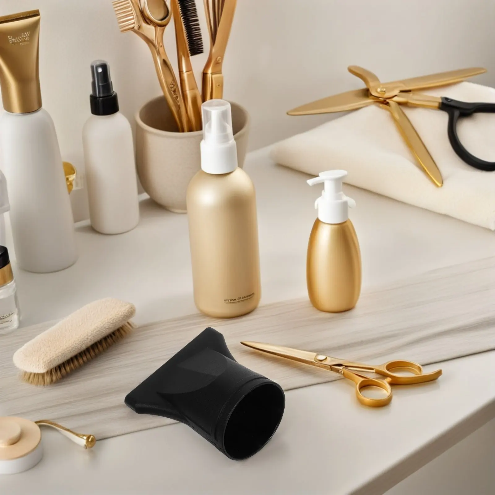 

2Pcs Hair Dryer Nozzle Attachment Universal Heat Resistant Thickened Concentrator Tips Black Diameter 44-46Mm Salon Styling Tool