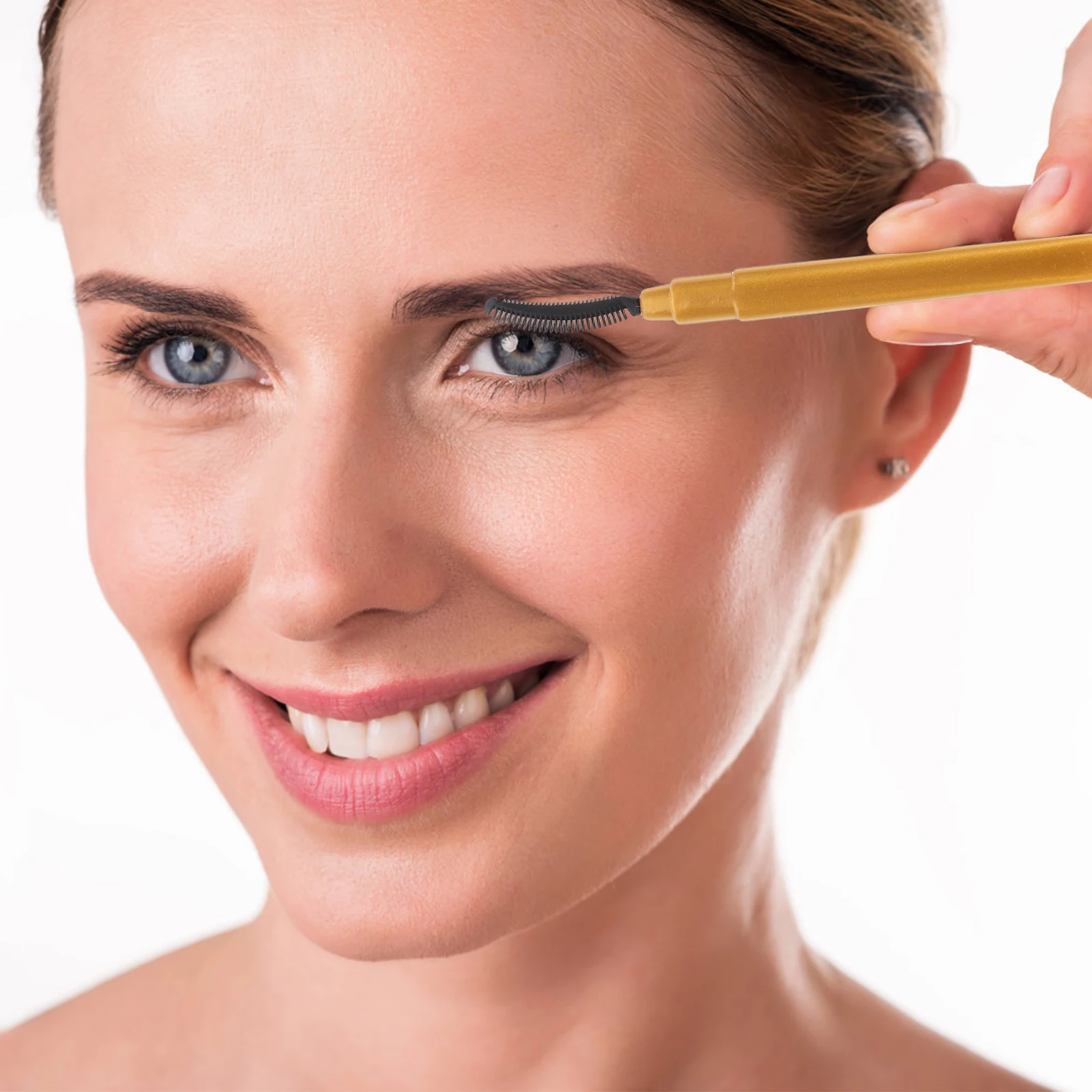 แปรงปัดขนตา 6 ชิ้น อุปกรณ์ปัดขนตา ขนแปรงซิลิโคนนุ่ม สำหรับมาสคาร่า จัดแต่งทรงคิ้ว ชุดแต่งหน้าพกพาสำหรับเดินทาง