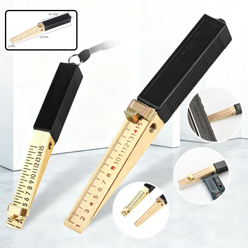 Top Deals Door-Gap Measuring Tool, 1-15Mm Fire Door-Gap Gauge Checker, Feeler Gauges For Engineering Inspection Measurement