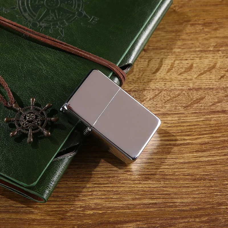 

10PCS Windproof Metallic Silver Ice Surface Lighter - Portable Multi-purpose Lighter Men's Cigarette Accessories