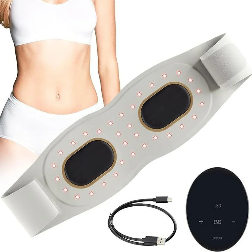 

Deep Tissue EMS Waist Muscle Massager Cordless Remote Control 16 Levels Infrared Electric Lower Back Massager with Heat