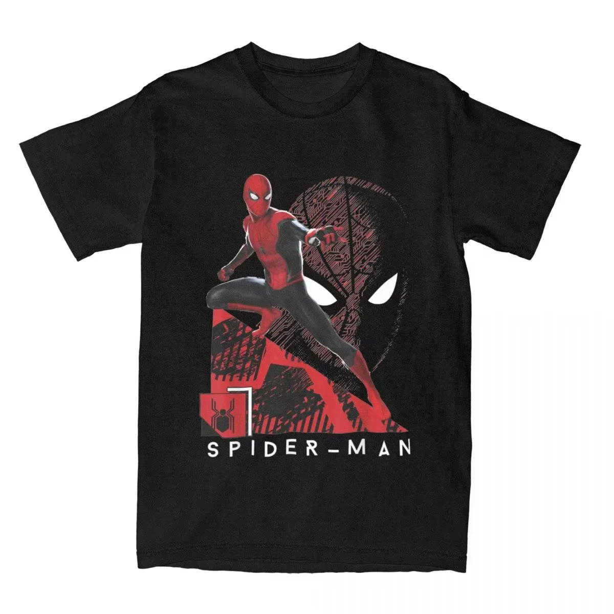 تي شيرت مارفل 2025 الجديد المعتمد من الذكور والإناث الأصلي للبطل الخارق الرجل العنكبوت ملابس قطنية تي شيرت للصيف Harajuku #1
