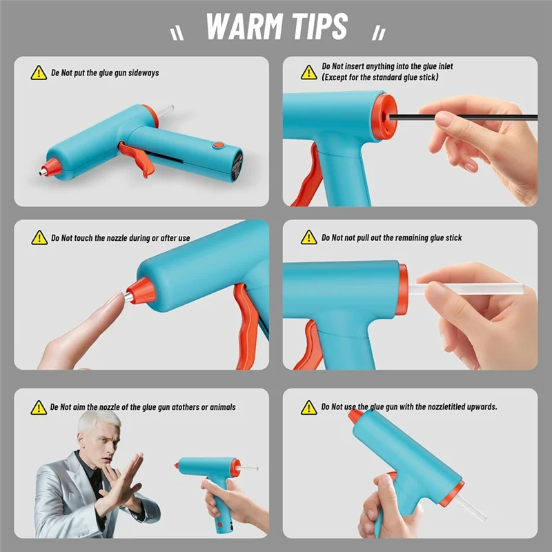 

A25F-Glue Gun And Sticks Set With 2600Mah Type-C Rechargeable 30 Premium Glue Sticks,For Crafts