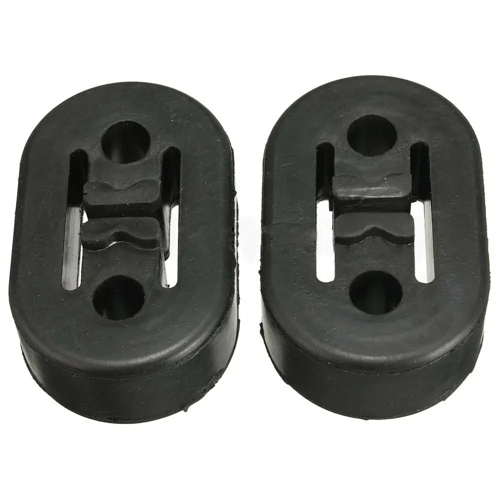 2/4pcs 2 Holes Car Rubber Exhaust Tail Pipe Mount Brackets Hanger Insulator replacement  Exhaust Mount Universal