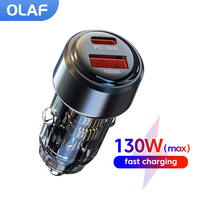2-Port 130W Fast Charging Car Charger USB Type C Quick Charge PD30W Car Phone Charger Adapter for iphone samsung huawei xiaomi
