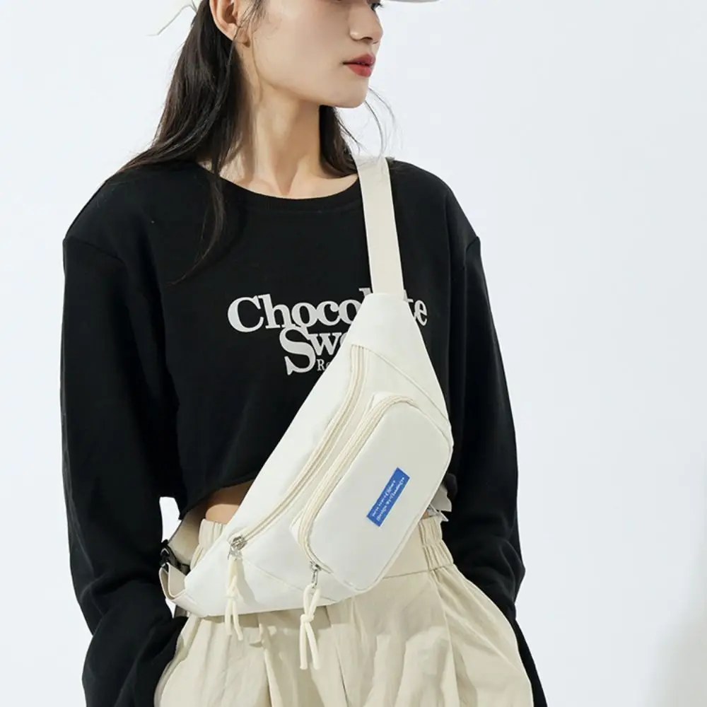 

Fanny Packs Solid Color Chest Bag Half Moon Bag Korean Style Crossbody Waist Pack Large Capcity Crossbody Bag Banana Bag Women